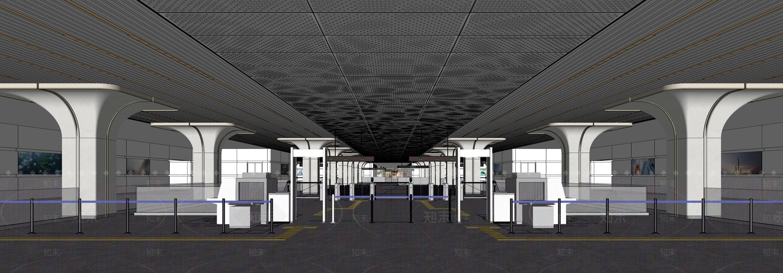 现代其他公共空间SU模型下载【ID:1185650072】