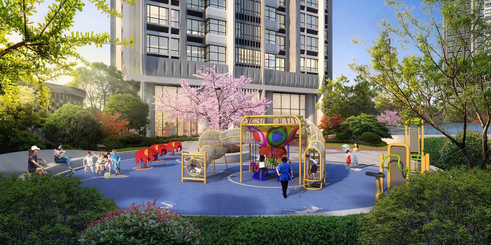 现代城市外景贴图下载【ID:1185650880】