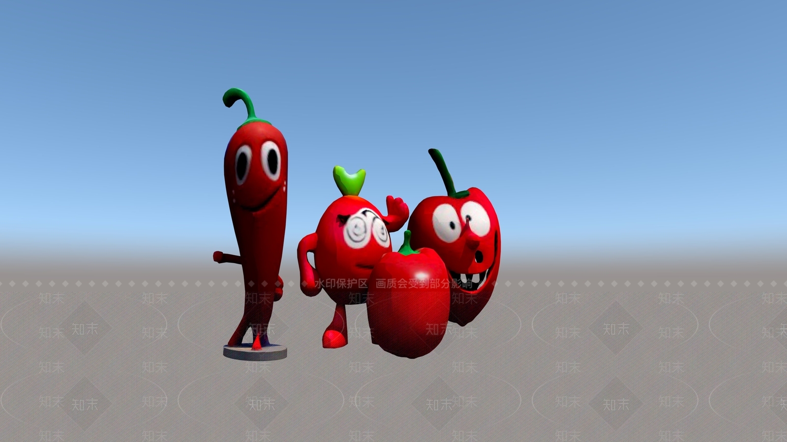 现代景观雕塑3D模型下载【ID:1185650986】