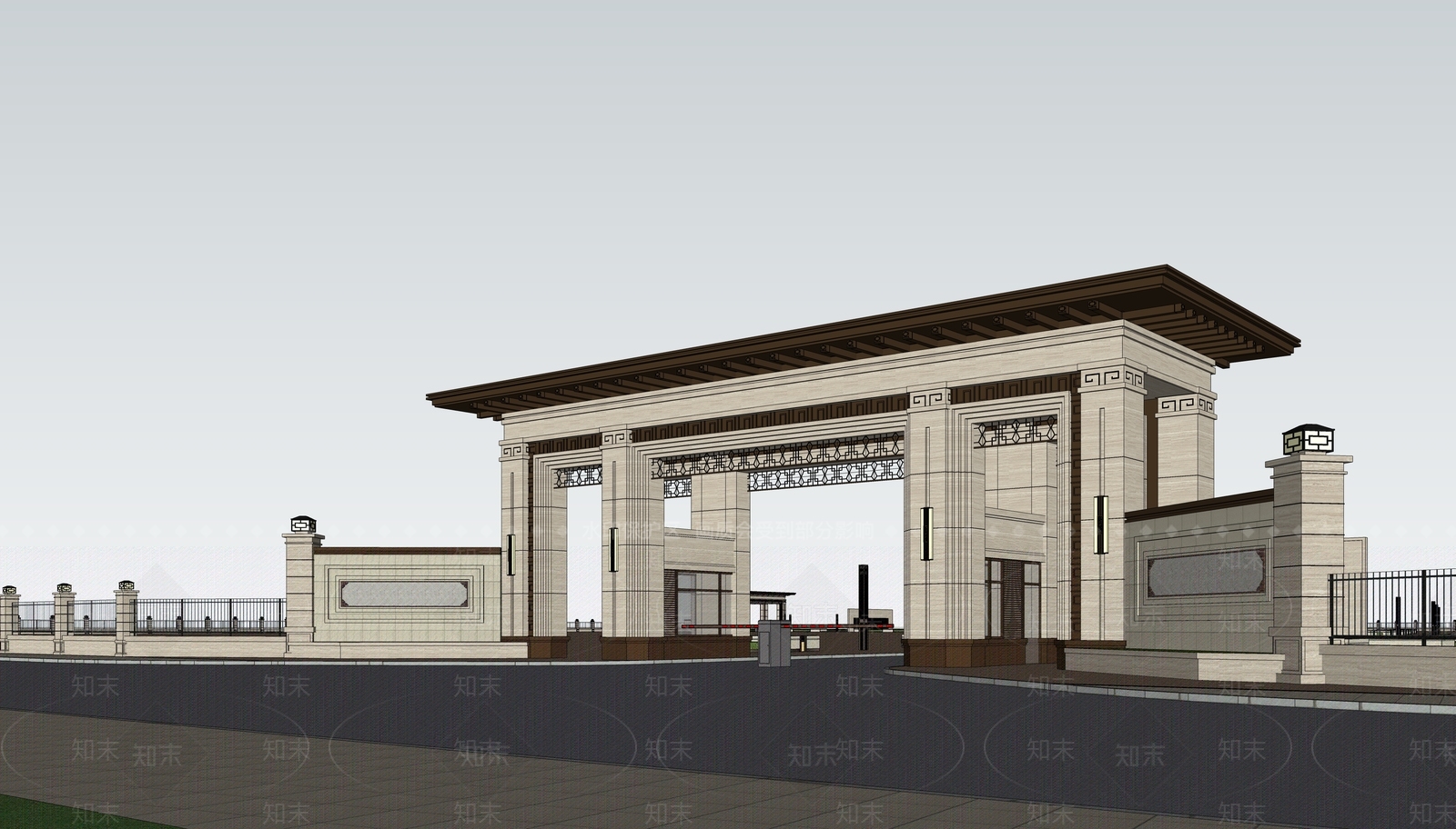新中式现代其他公共建筑SU模型下载【ID:1185653021】