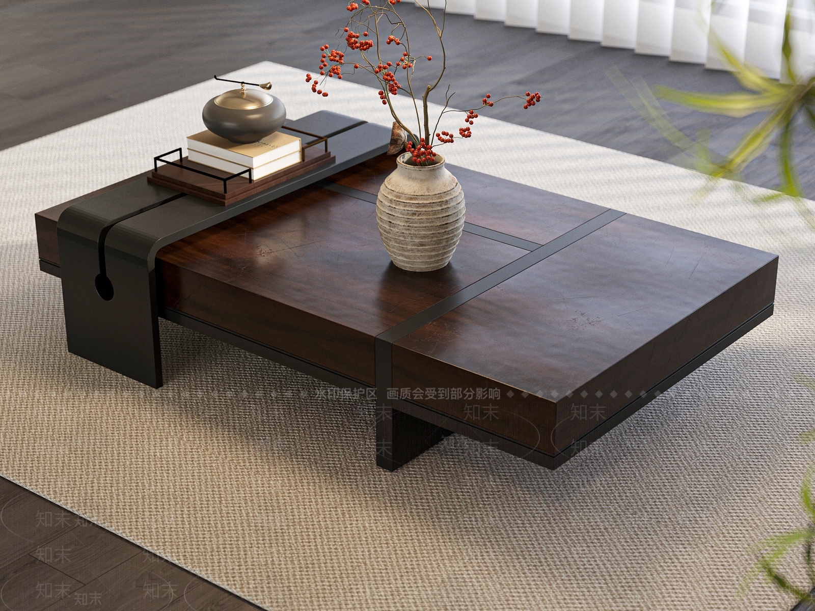 新中式中式茶几3D模型下载【ID:1185654139】