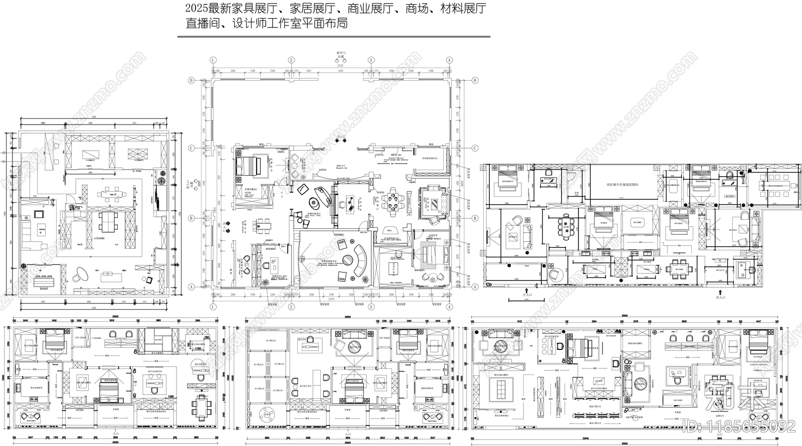 现代新中式会展施工图下载【ID:1185655092】