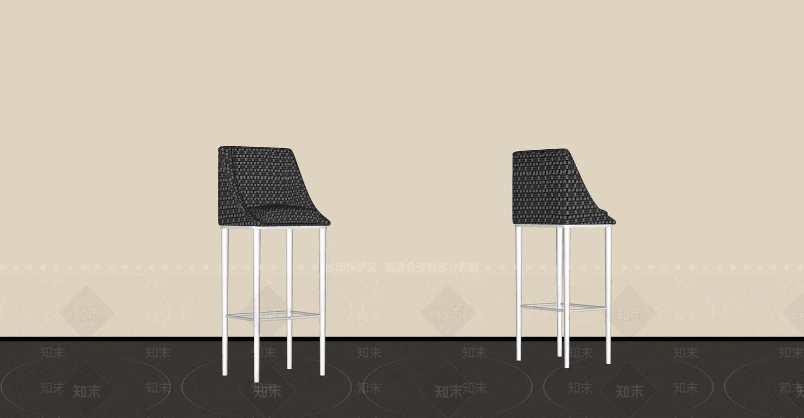 中古侘寂吧椅SU模型下载【ID:1185657023】