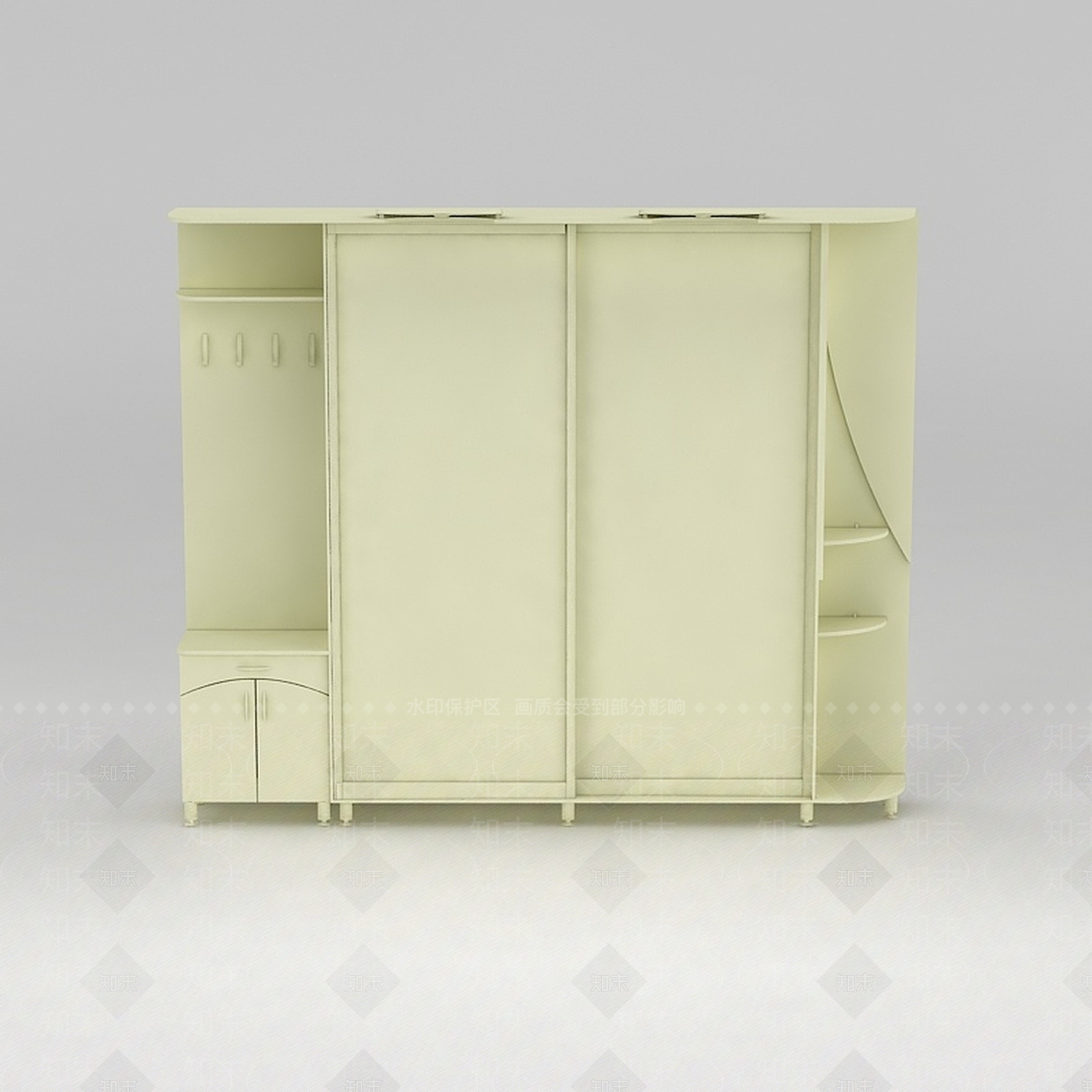 现代衣柜3D模型下载【ID:1186365230】