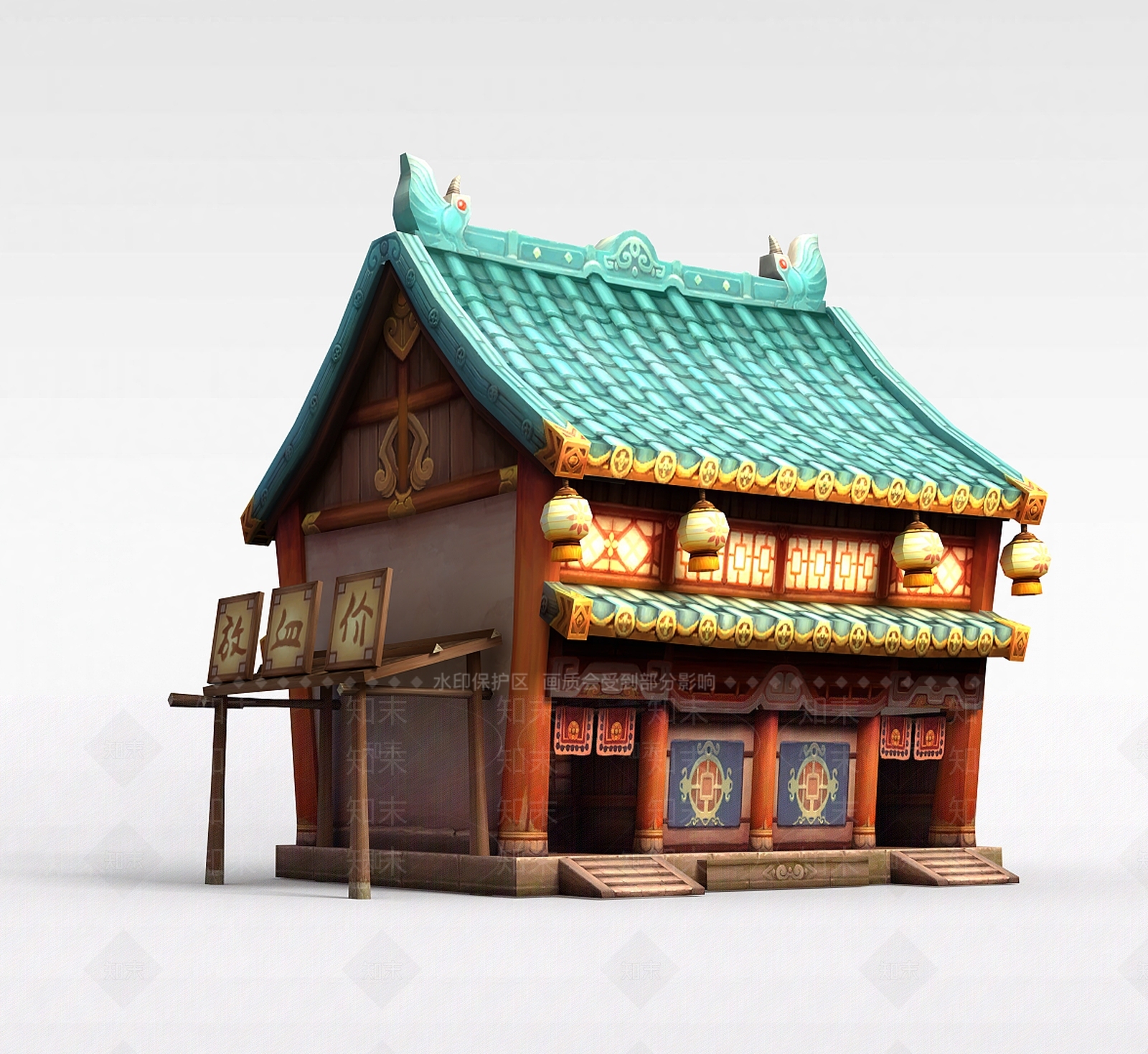 现代办公大厅3D模型下载【ID:1186381526】