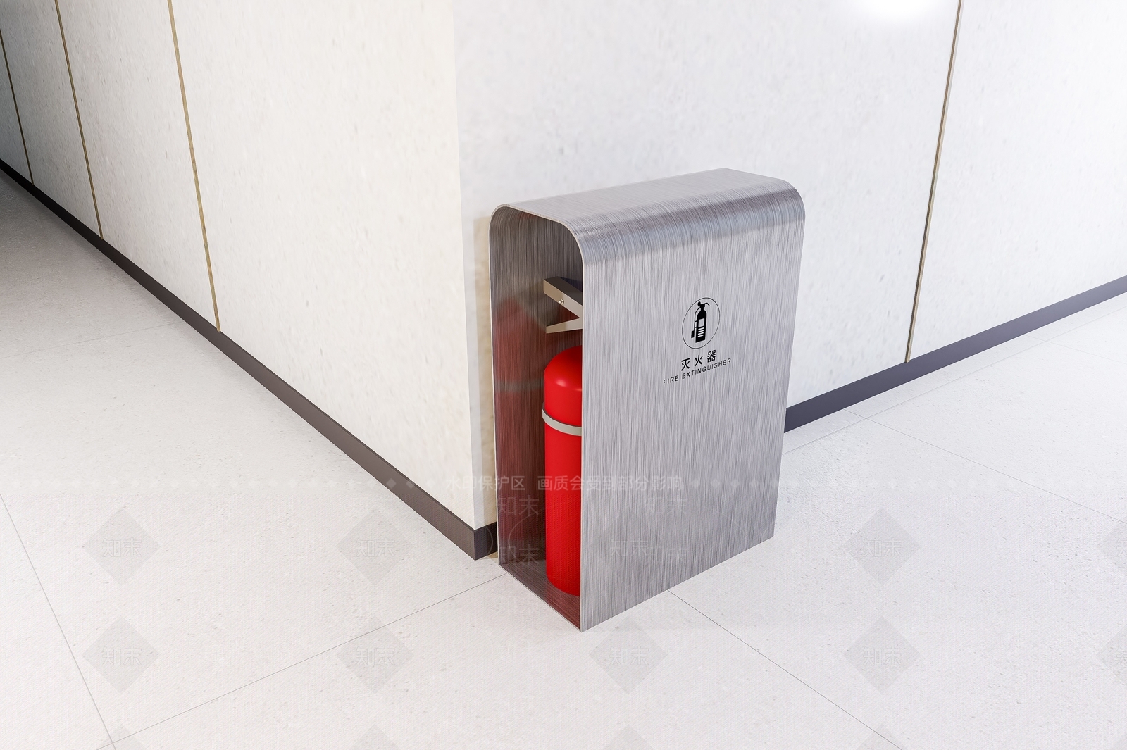灭火器SU模型下载【ID:1185664814】