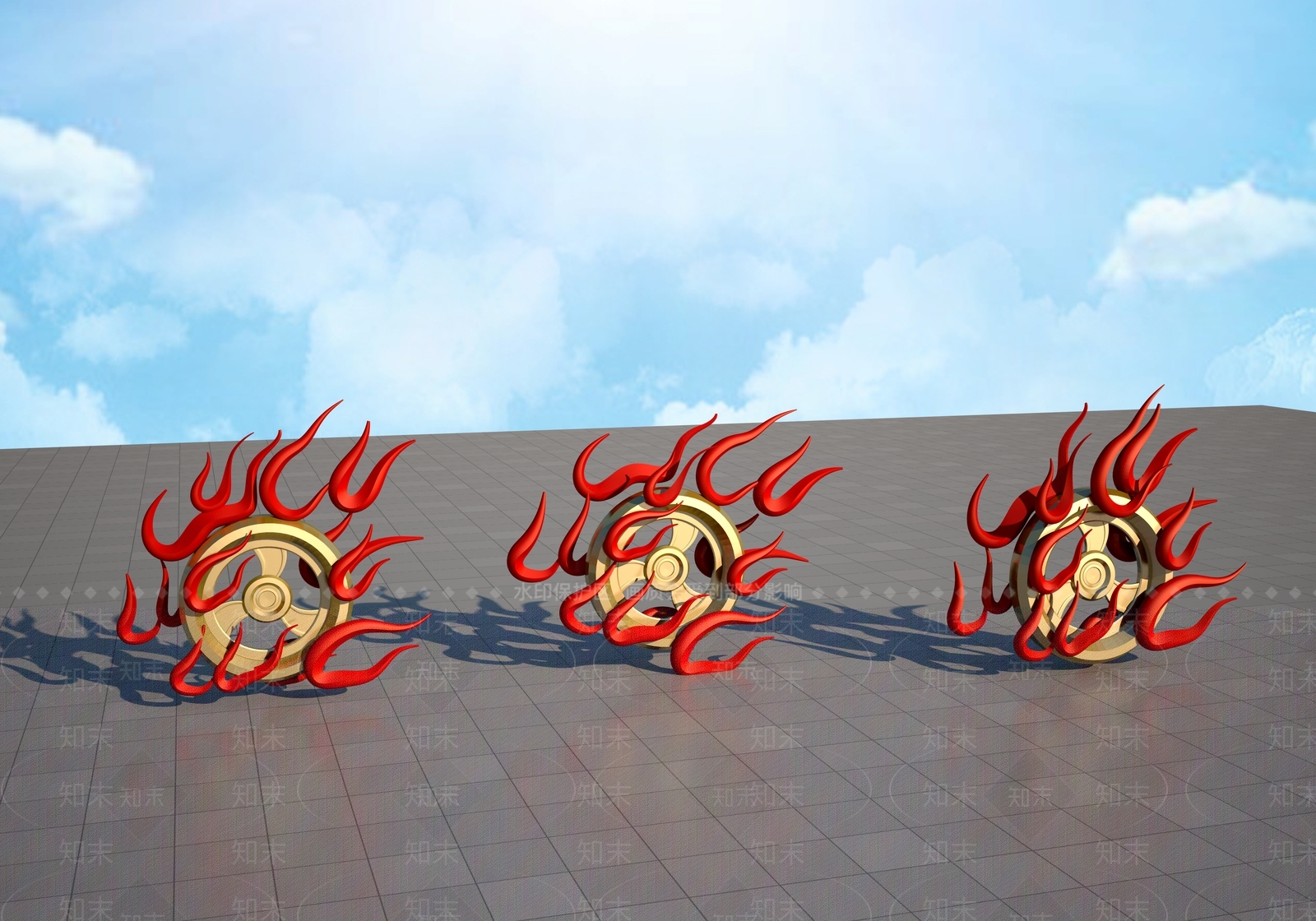 现代景观雕塑3D模型下载【ID:1185672681】