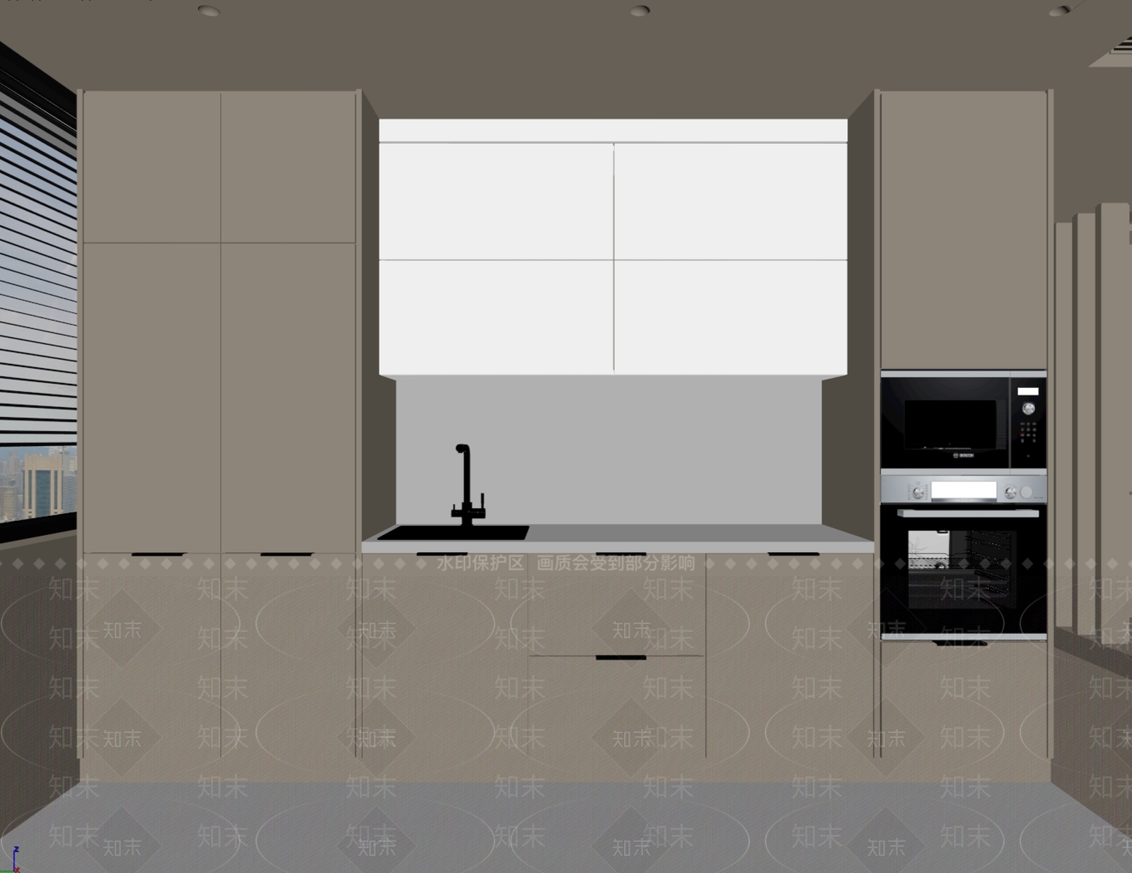 现代极简酒柜SU模型下载【ID:1185674703】