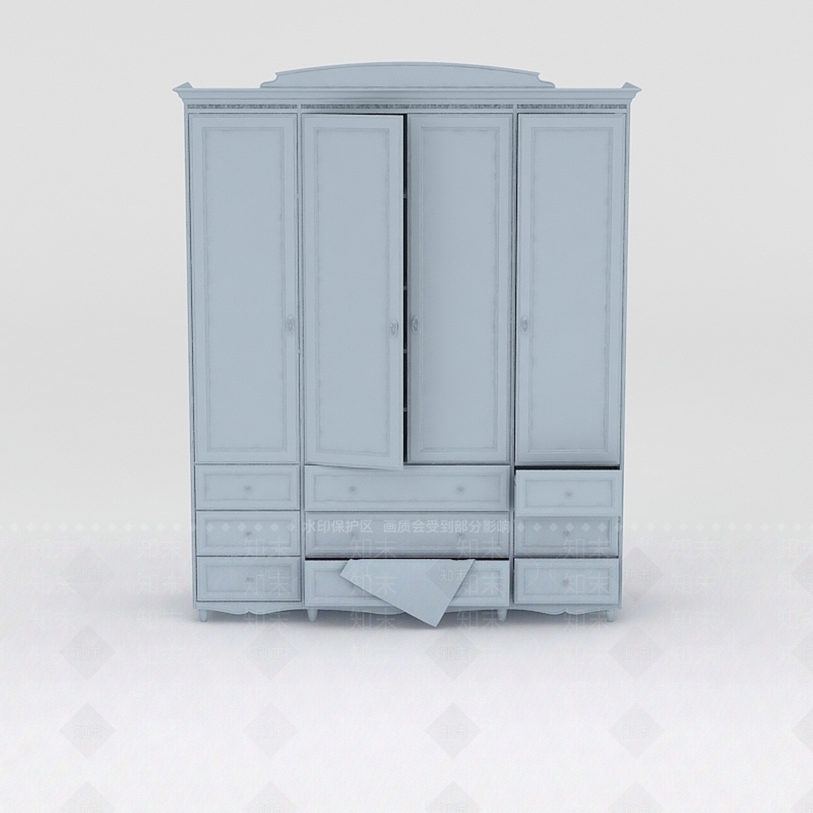 现代衣柜3D模型下载【ID:1186376130】