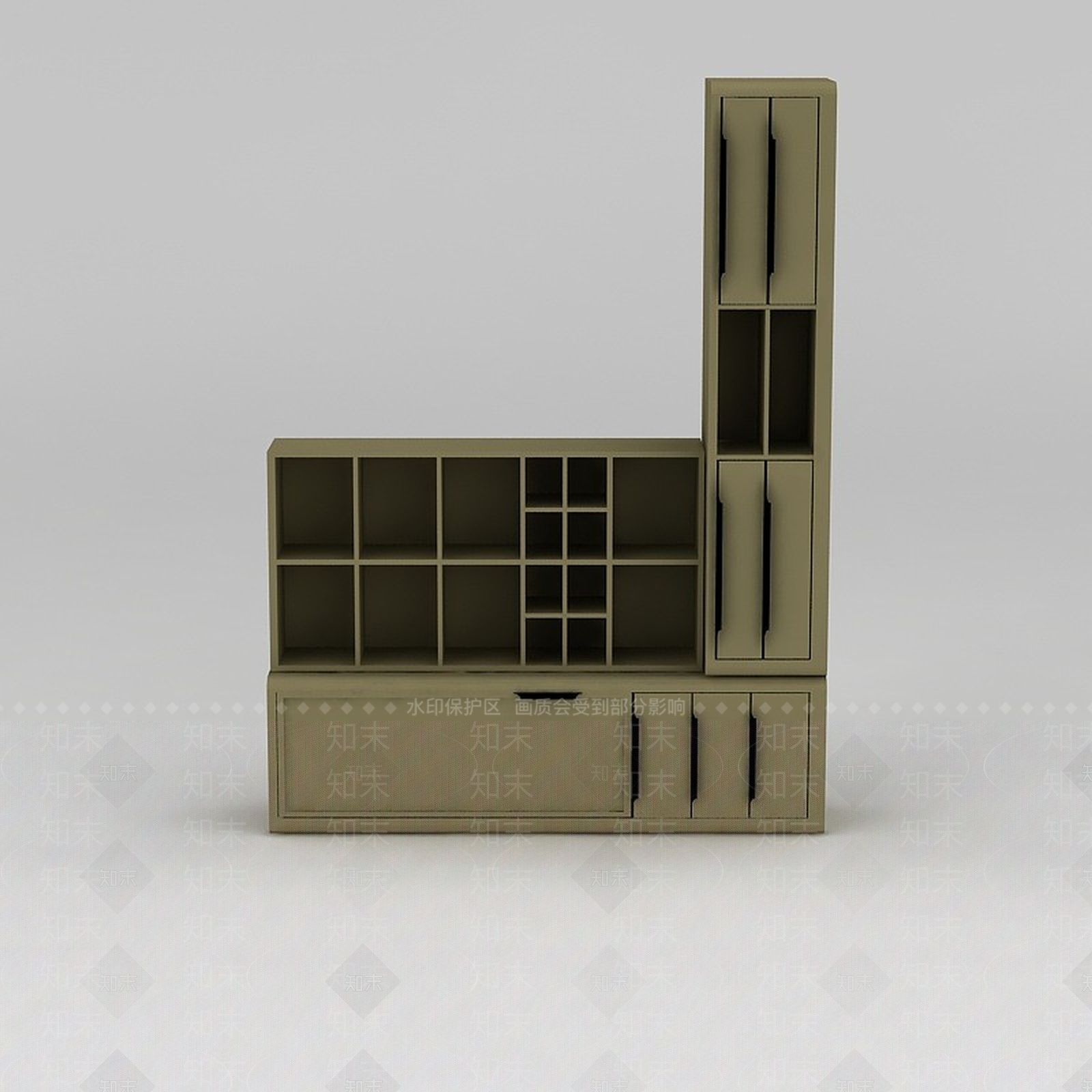 现代衣柜3D模型下载【ID:1186345424】