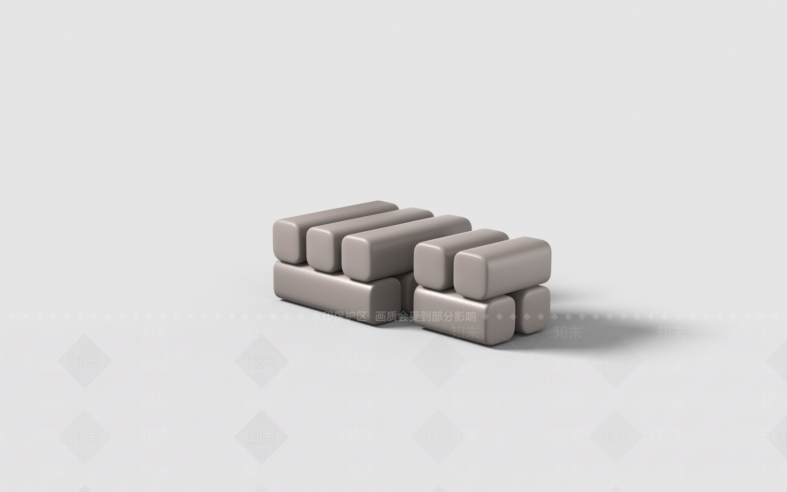 现代意式沙发凳3D模型下载【ID:1185679867】
