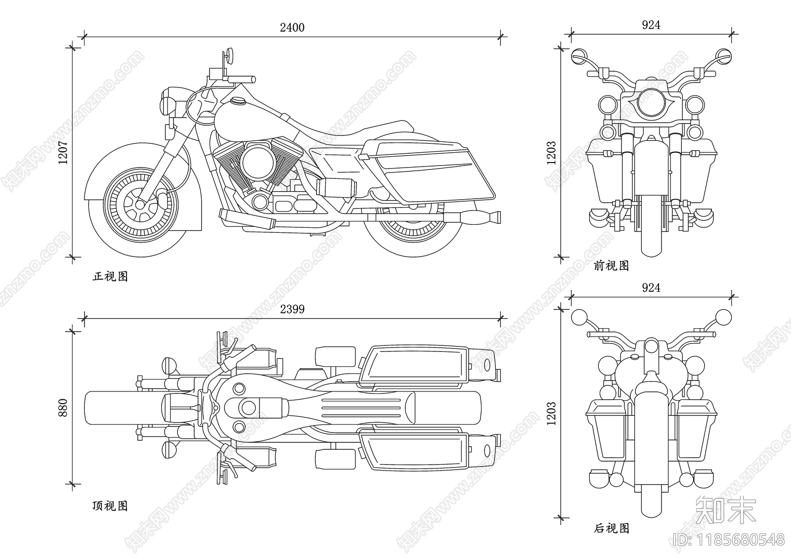 现代交通工具图库施工图下载【ID:1185680548】