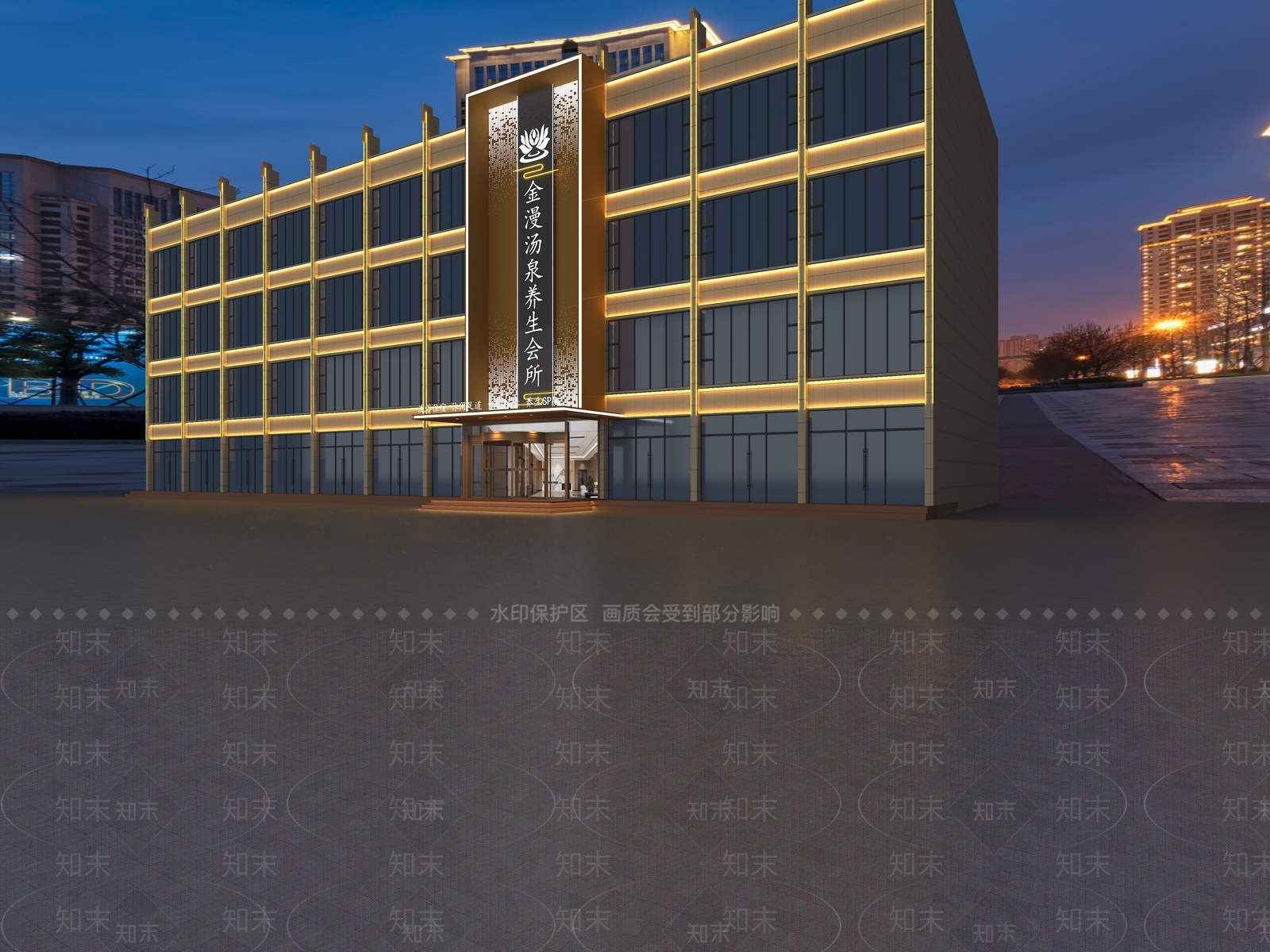 现代足浴店3D模型下载【ID:1185681744】