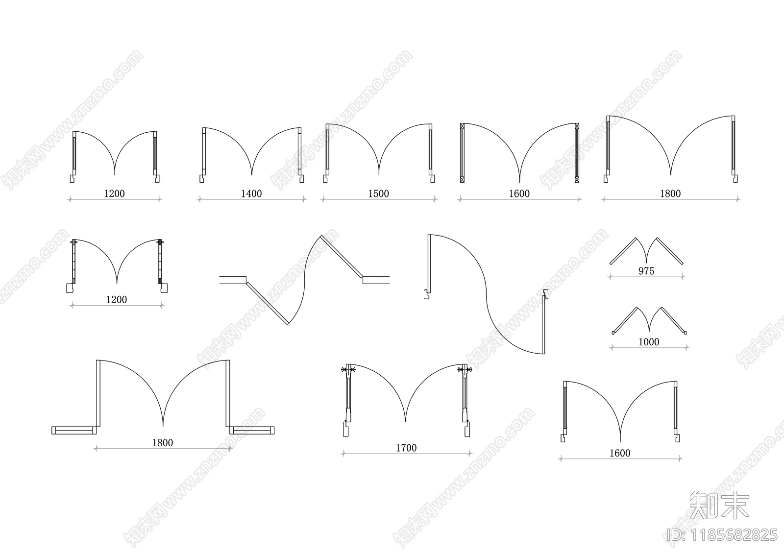 现代填充图案施工图下载【ID:1185682825】
