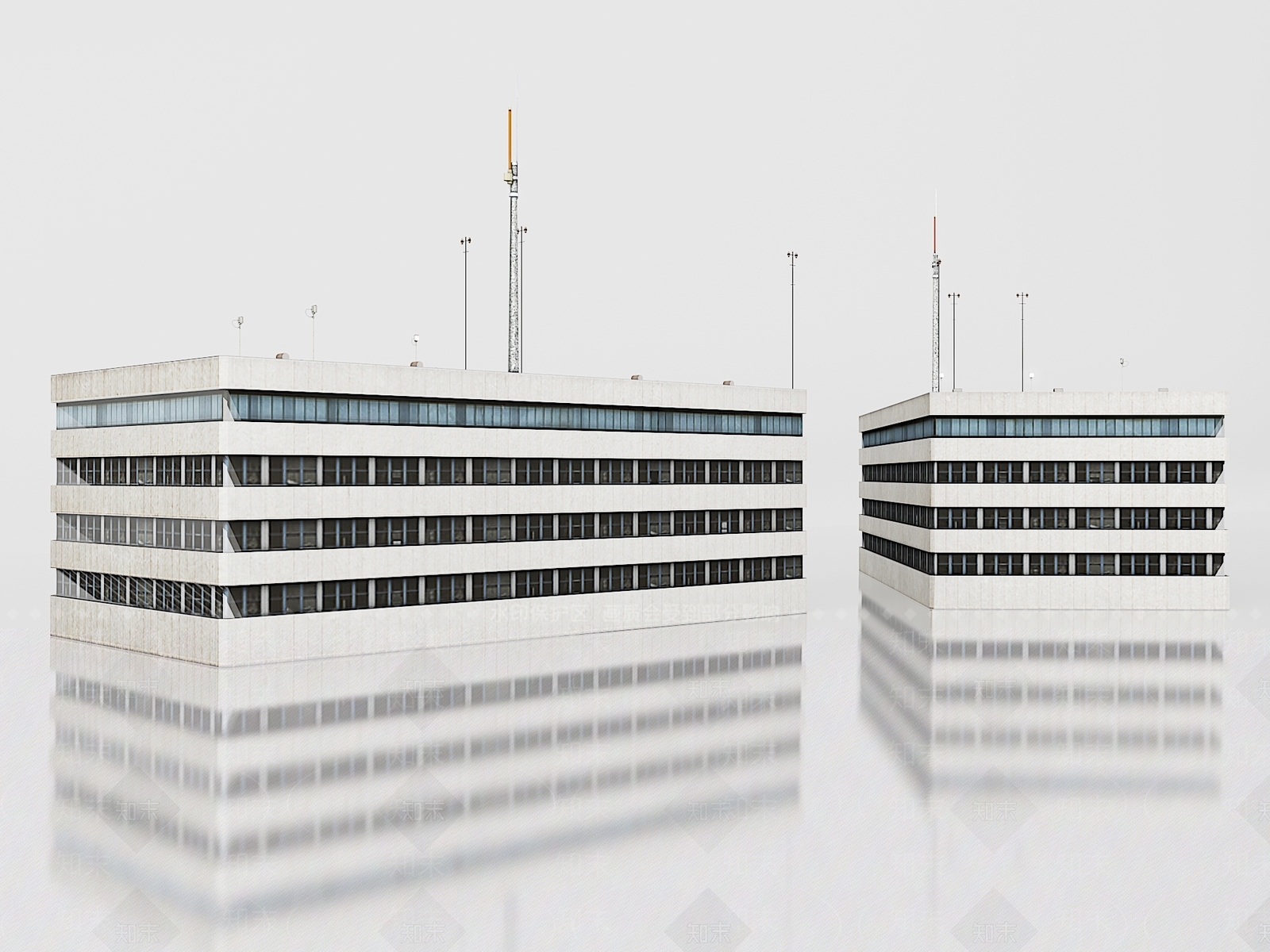 现代办公楼3D模型下载【ID:1185683884】
