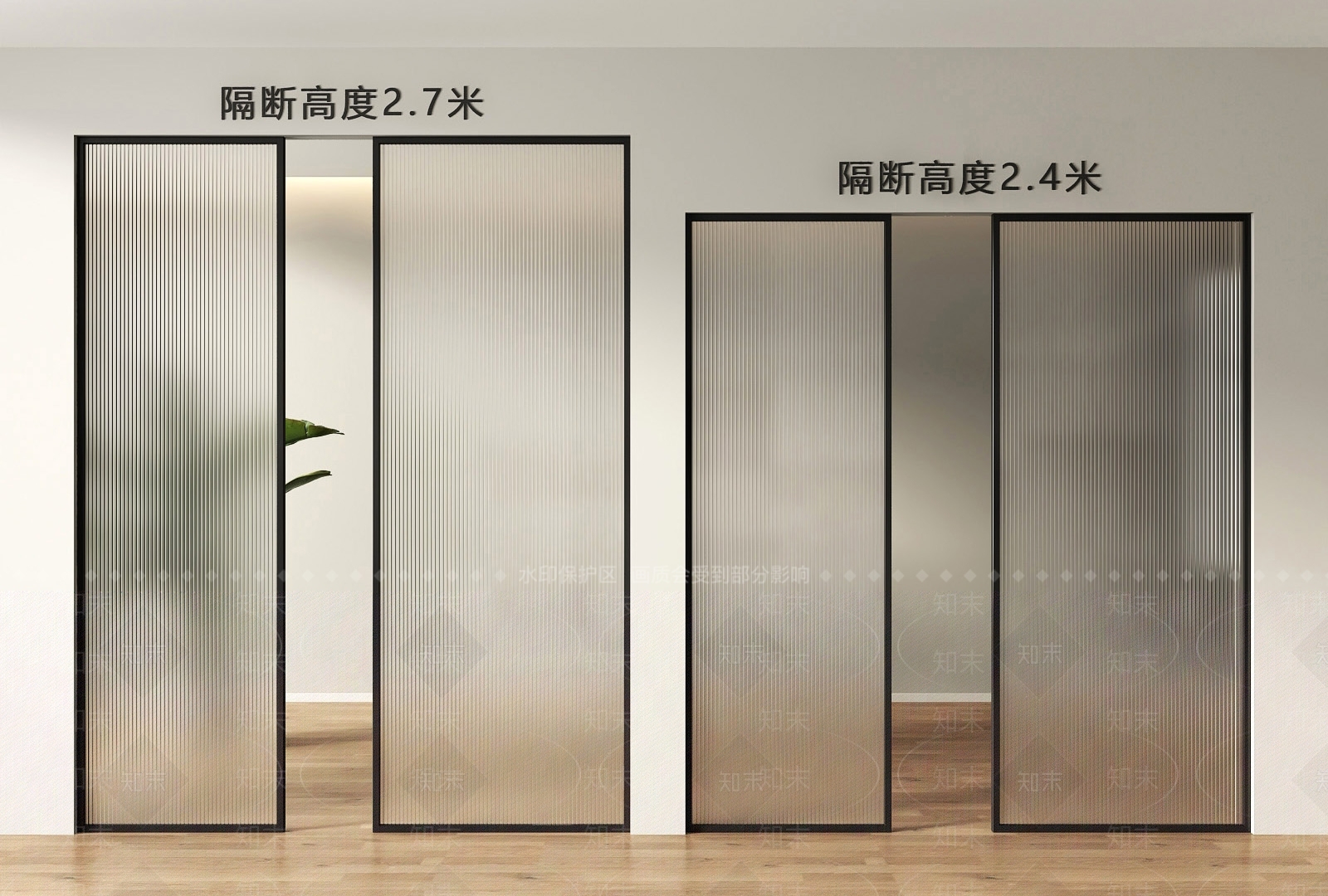 现代隔断SU模型下载【ID:1185686653】