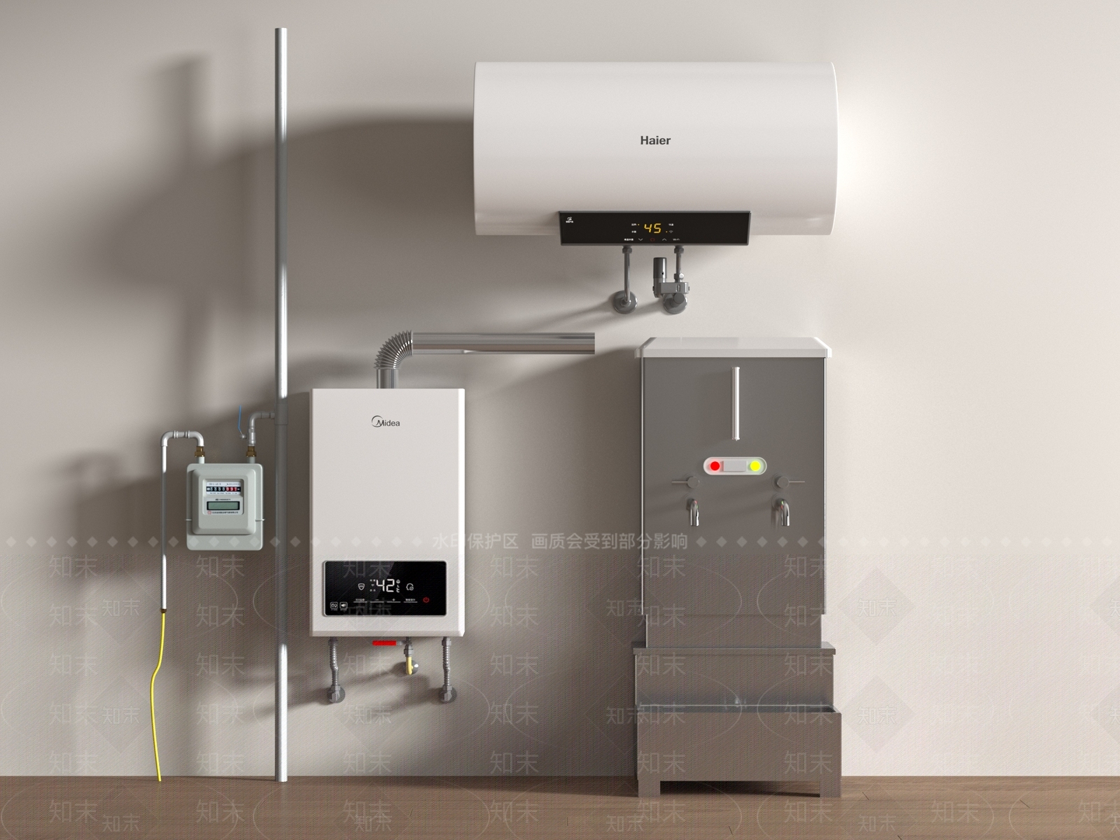 热水器3D模型下载【ID:1185692569】