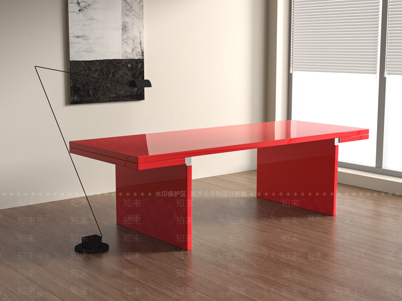 现代办公桌3D模型下载【ID:1185693096】