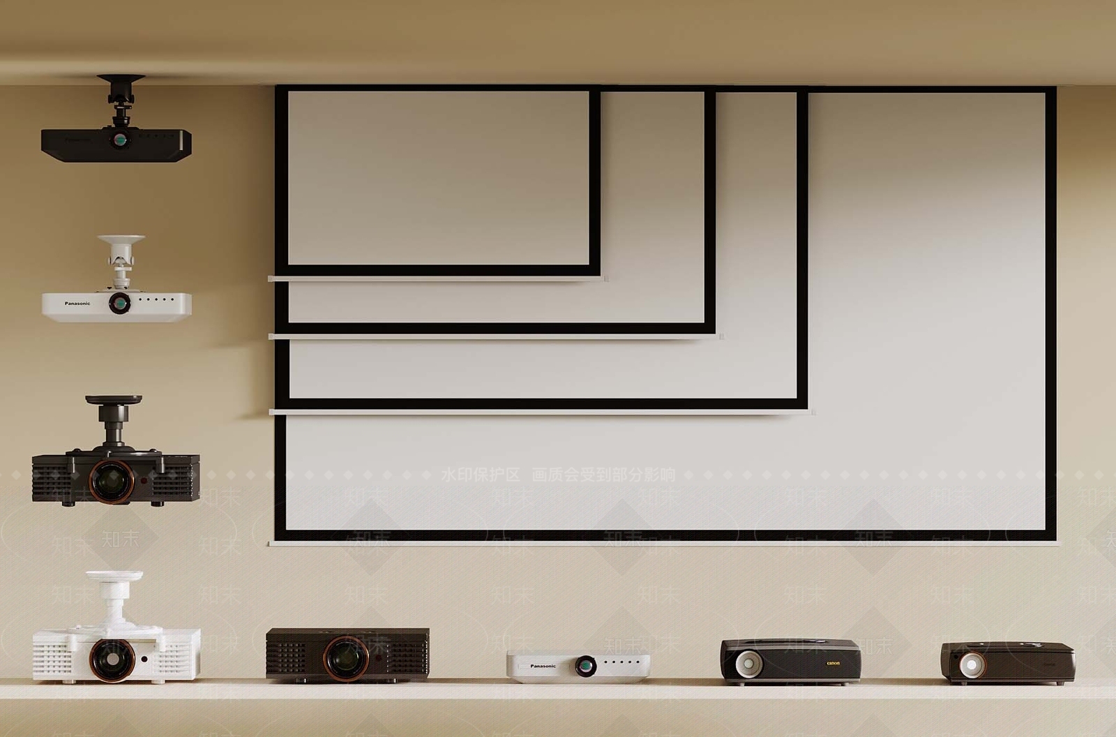 投影3D模型下载【ID:1185696023】