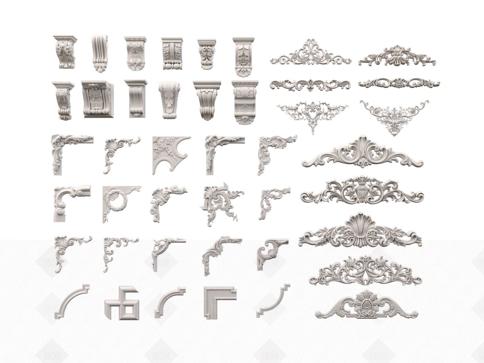 欧式法式雕花SU模型下载【ID:1185696262】