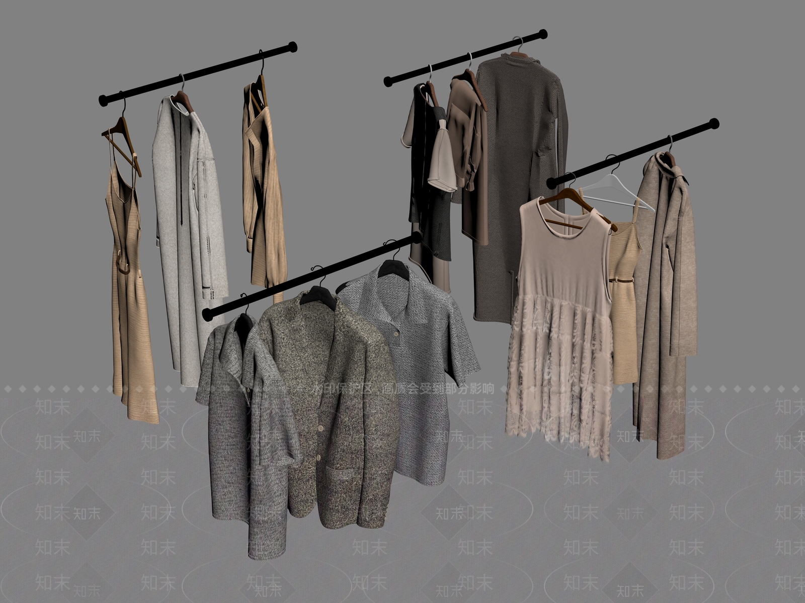 衣服SU模型下载【ID:1185698835】