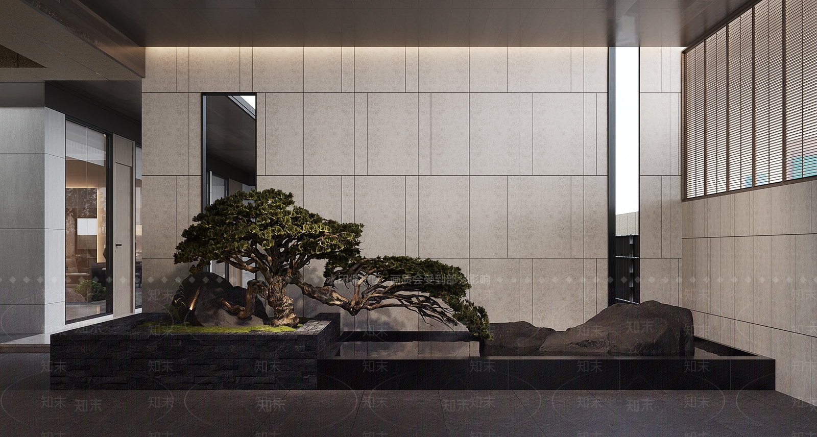 现代景墙3D模型下载【ID:1185706420】