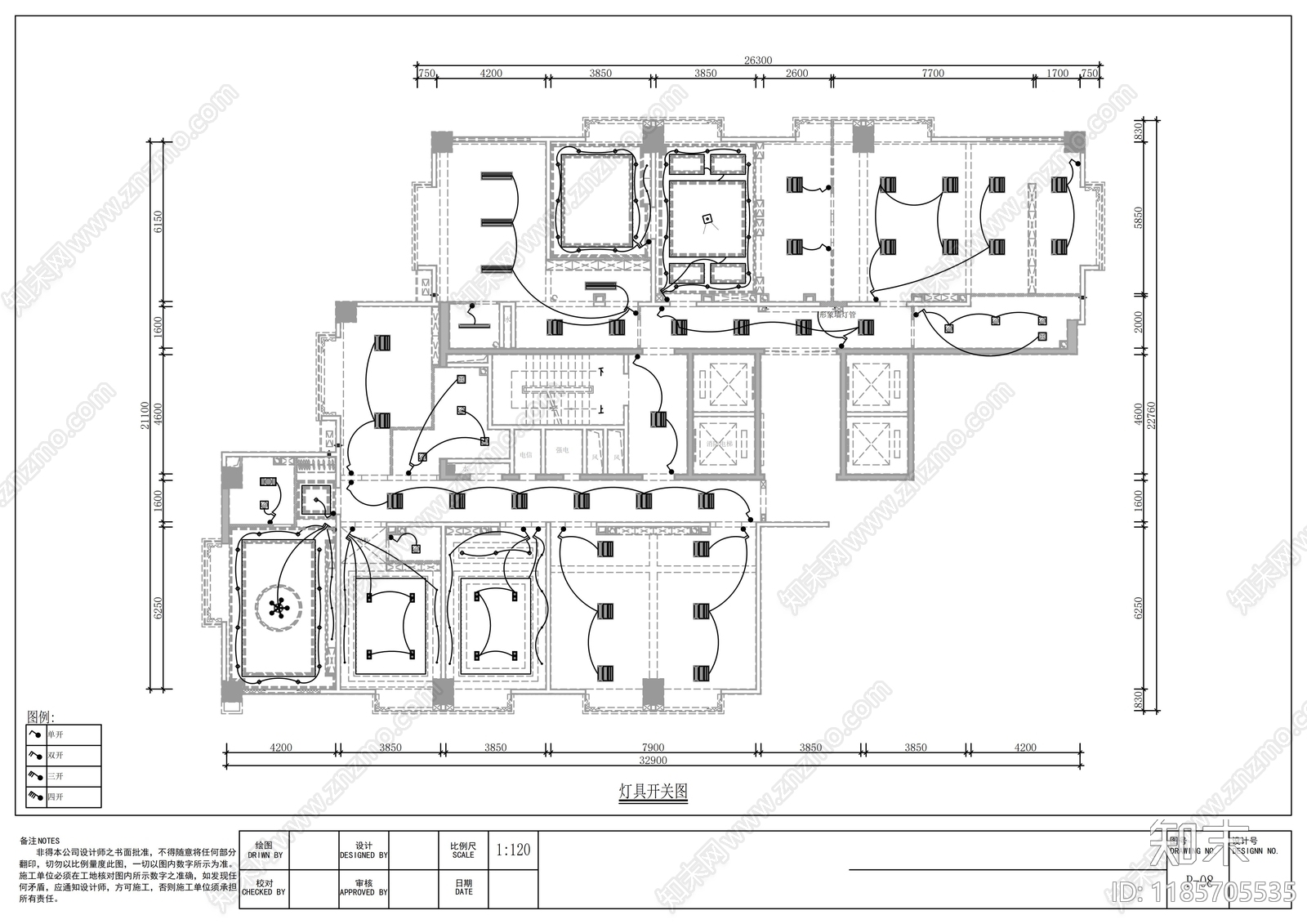 现代整体办公空间cad施工图下载【ID:1185705535】