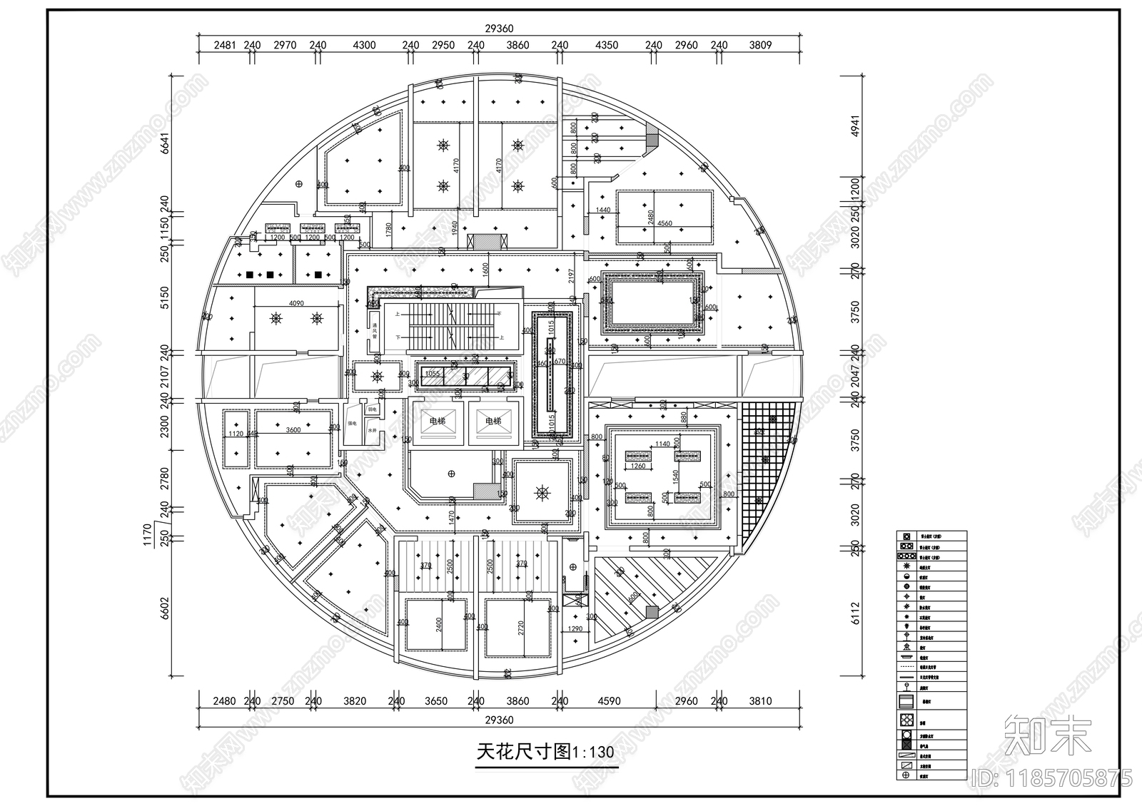 现代整体办公空间cad施工图下载【ID:1185705875】