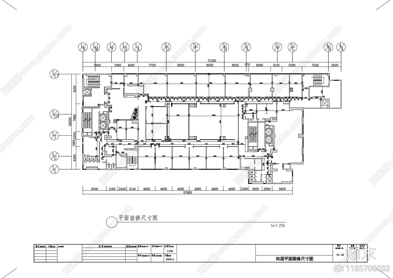 现代整体办公空间cad施工图下载【ID:1185706032】