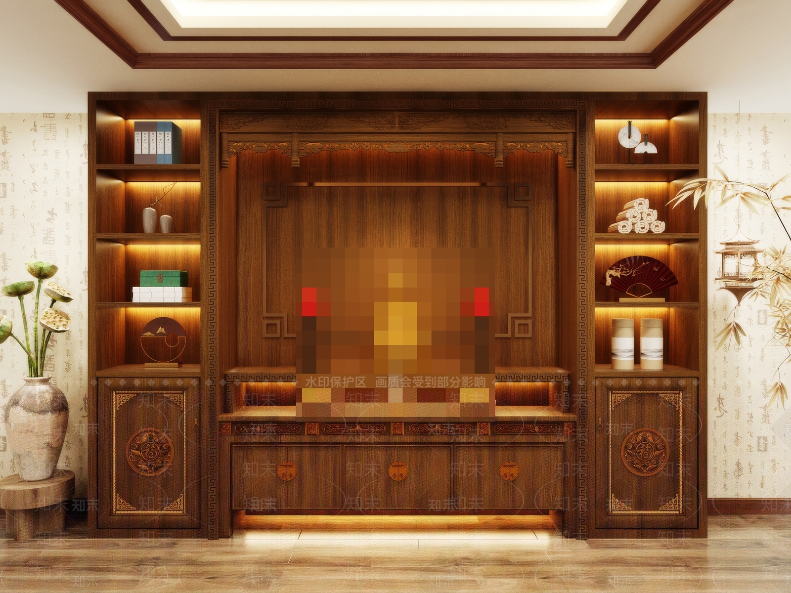 中式佛龛3D模型下载【ID:1185706818】