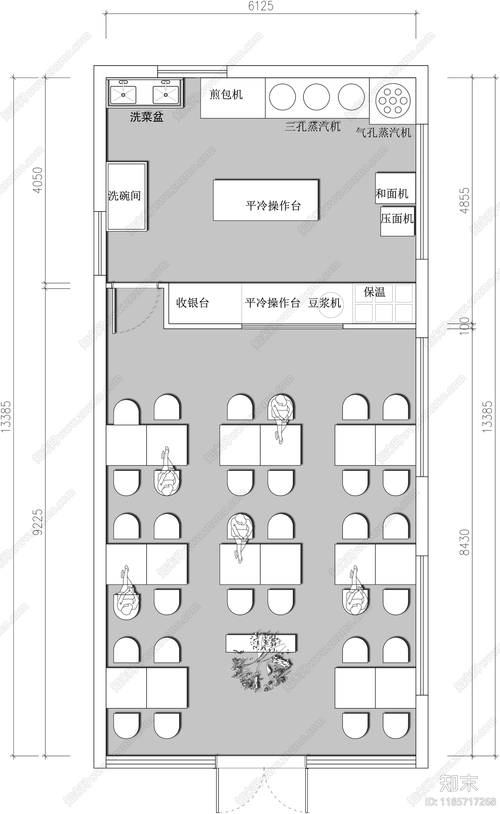 现代其他餐饮空间cad施工图下载【ID:1185717268】
