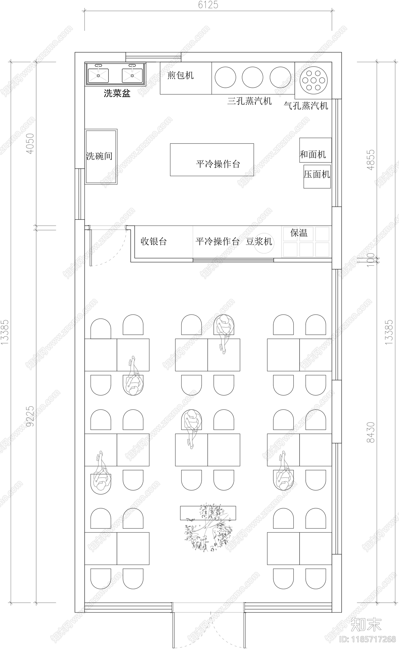 现代其他餐饮空间cad施工图下载【ID:1185717268】
