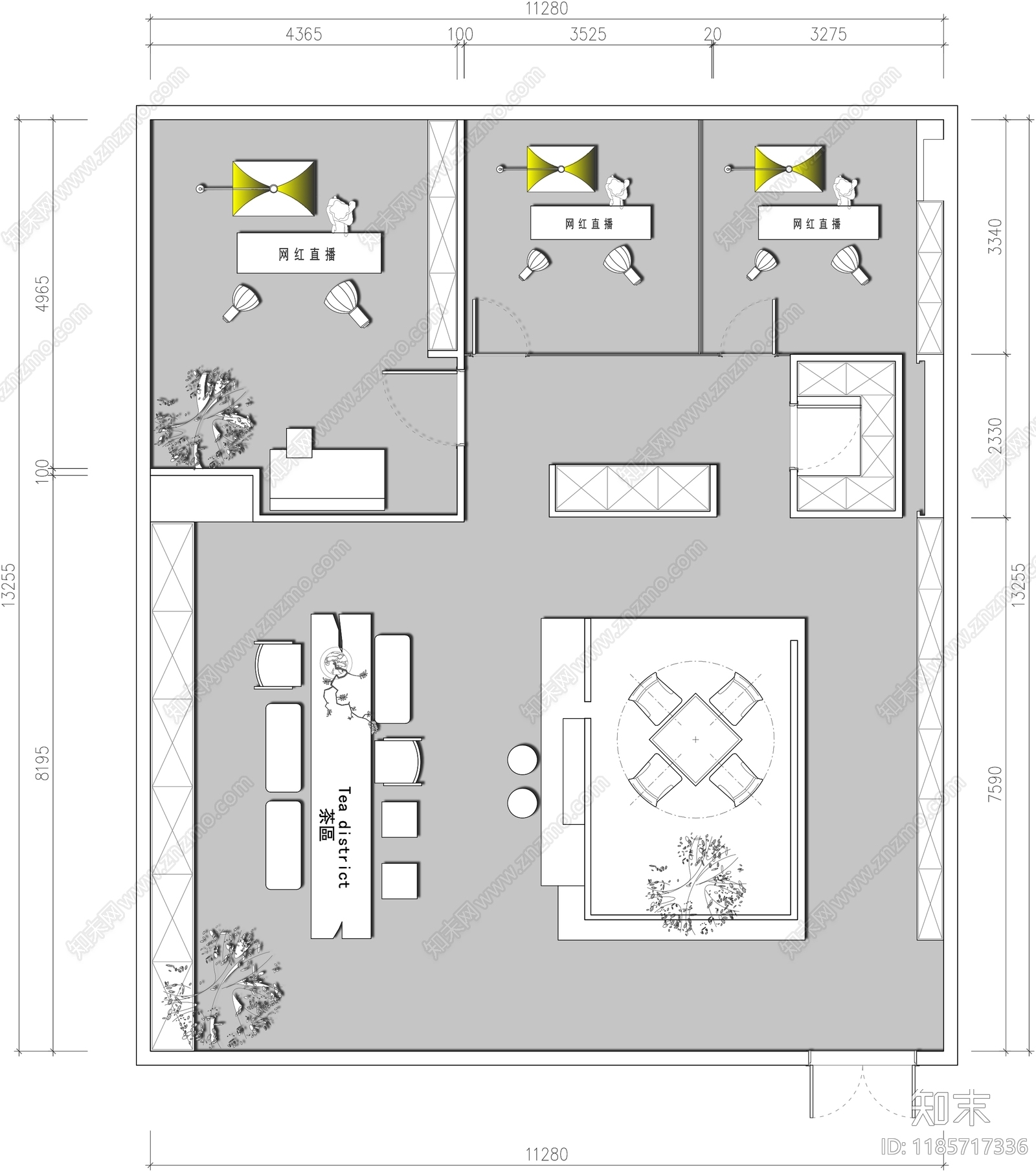 现代其他工装空间cad施工图下载【ID:1185717336】