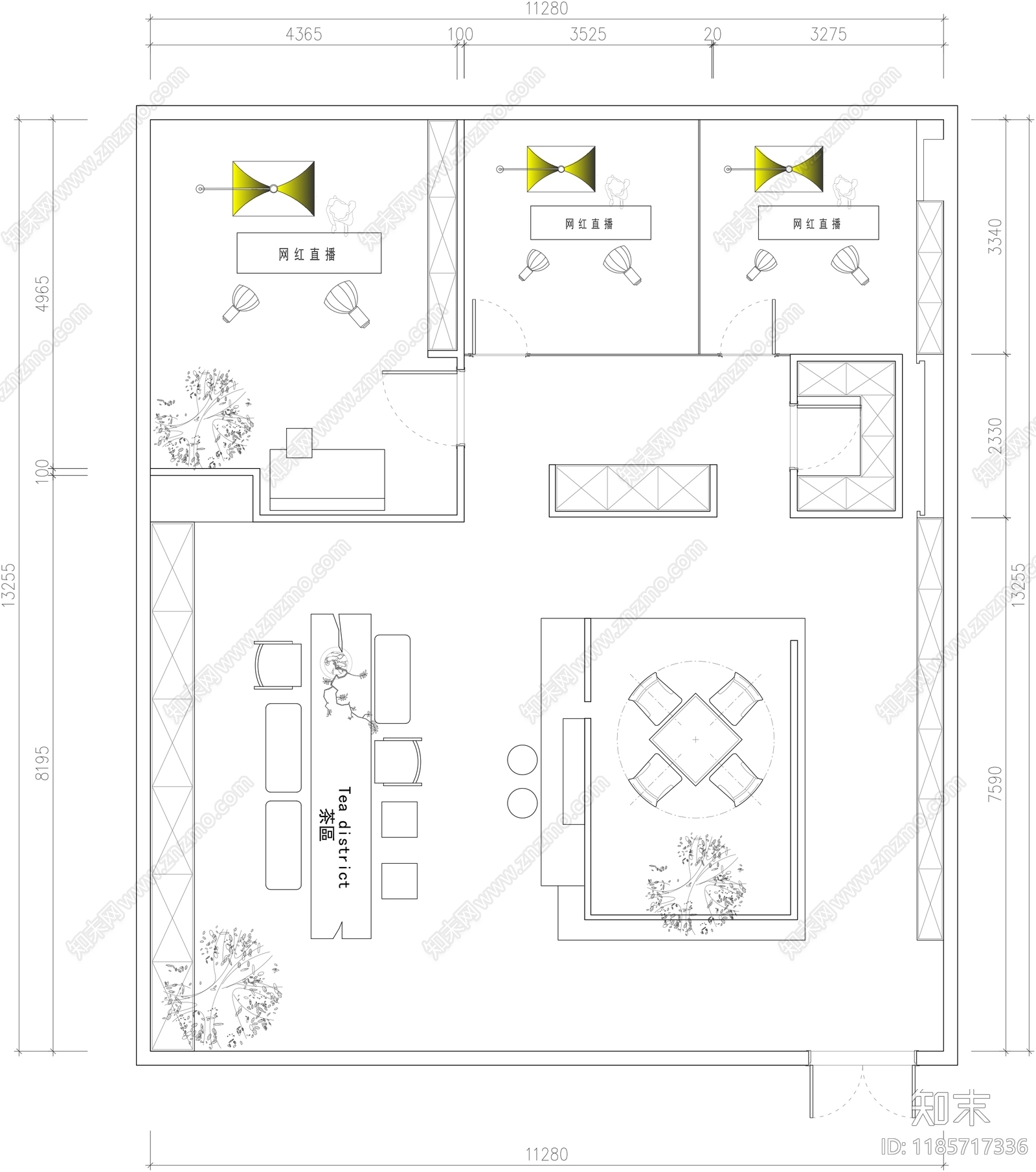 现代其他工装空间cad施工图下载【ID:1185717336】