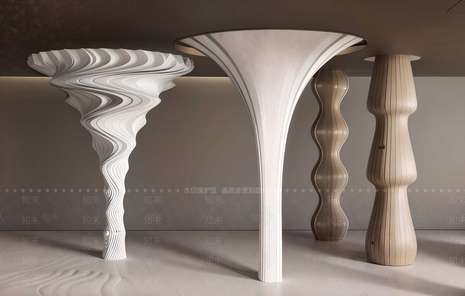 现代景观柱SU模型下载【ID:1185718724】