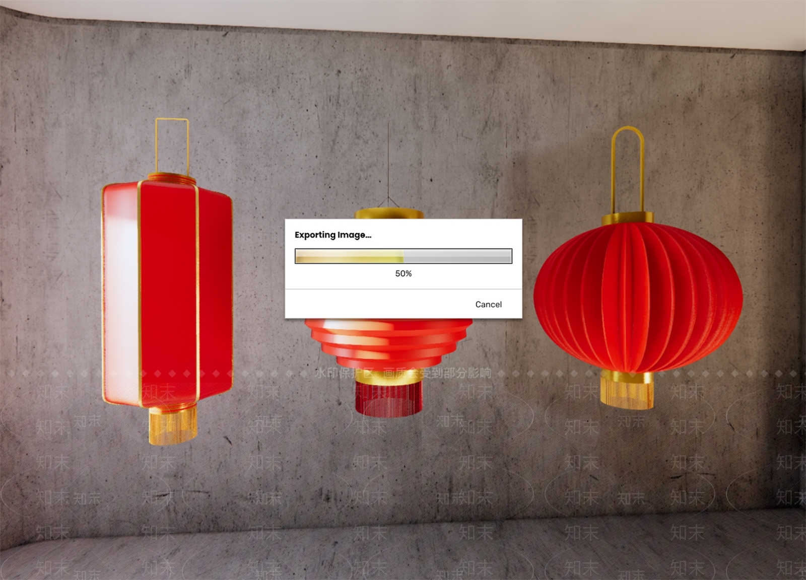 中式灯笼SU模型下载【ID:1185720823】