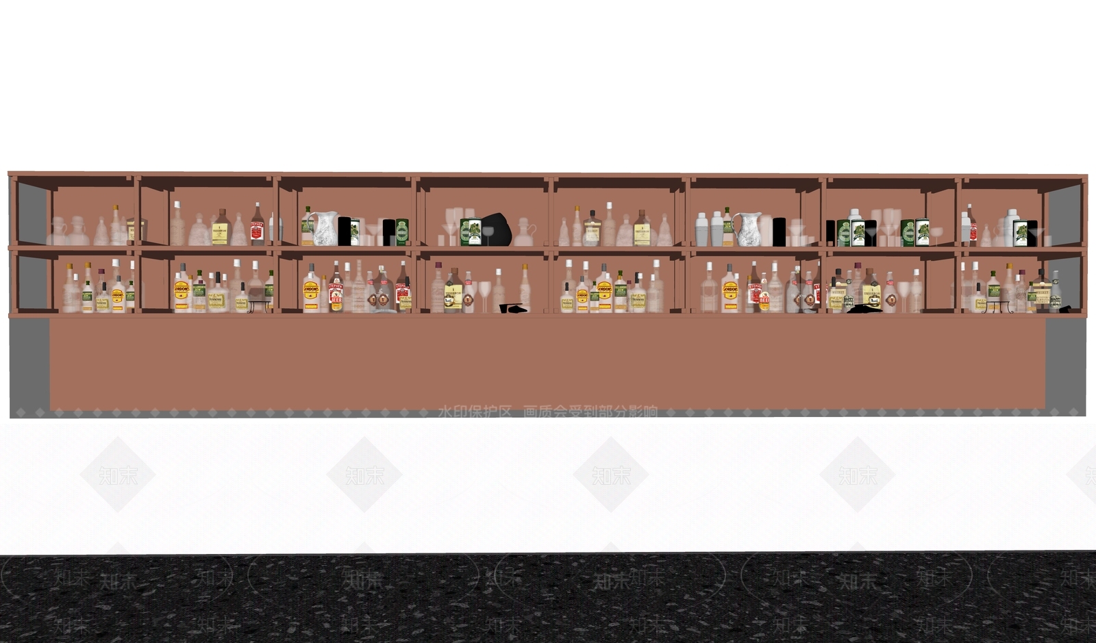 现代酒架SU模型下载【ID:1185728955】