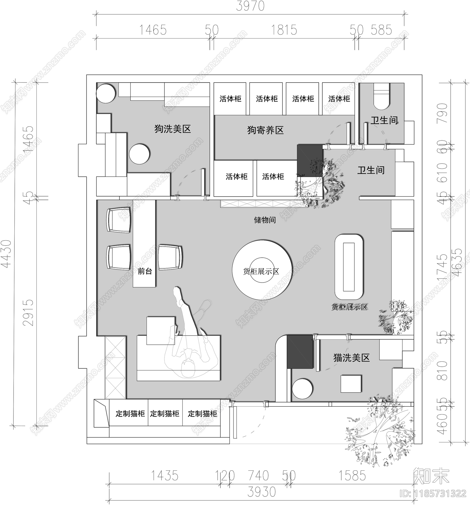 现代其他工装空间cad施工图下载【ID:1185731322】