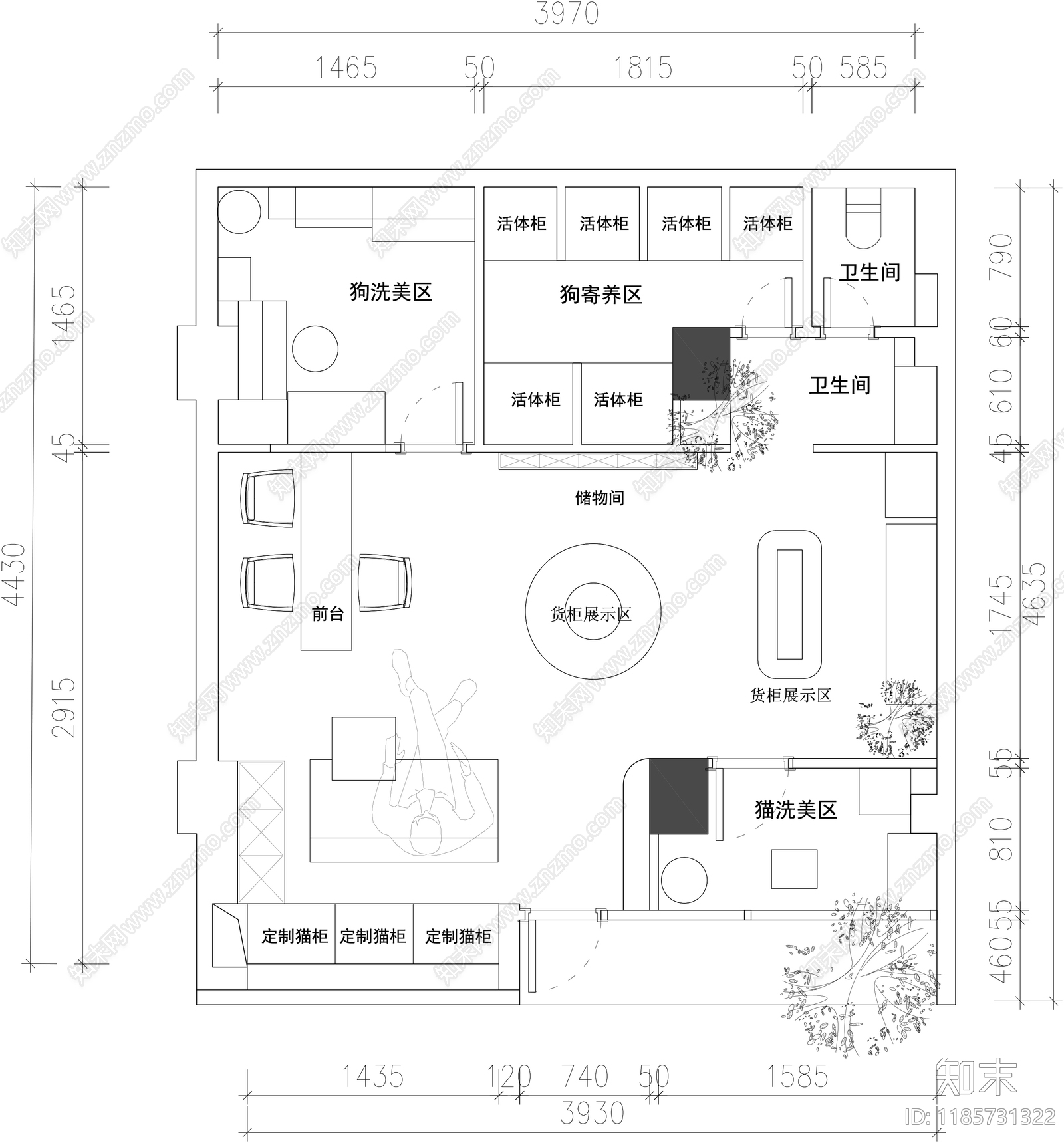 现代其他工装空间cad施工图下载【ID:1185731322】