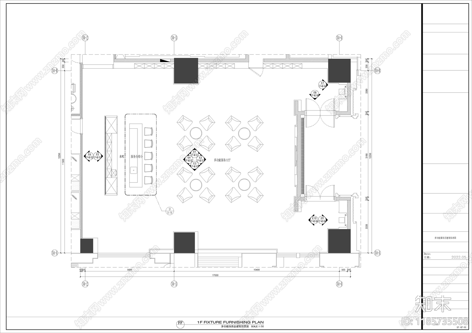现代其他商业空间cad施工图下载【ID:1185735508】
