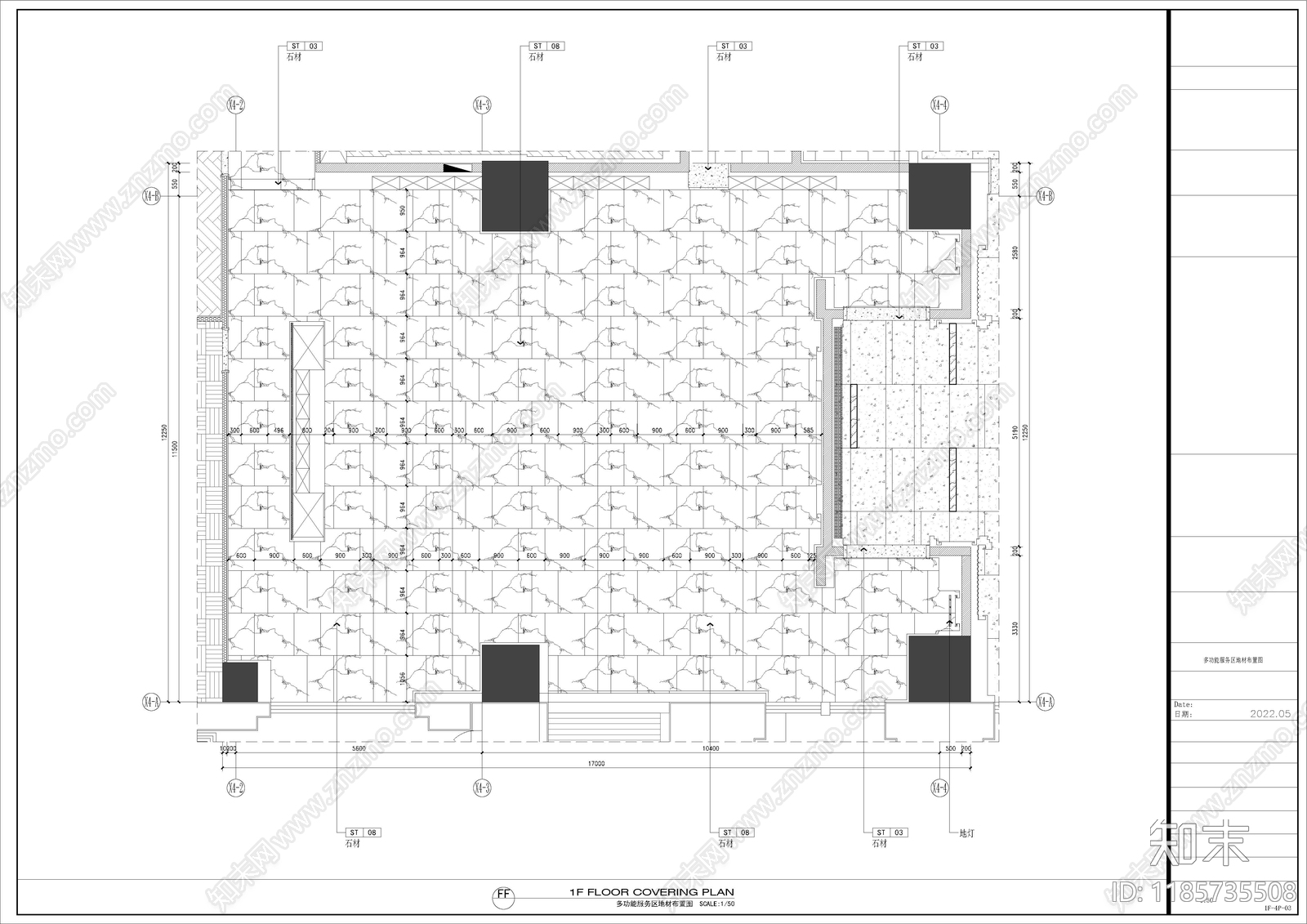 现代其他商业空间cad施工图下载【ID:1185735508】