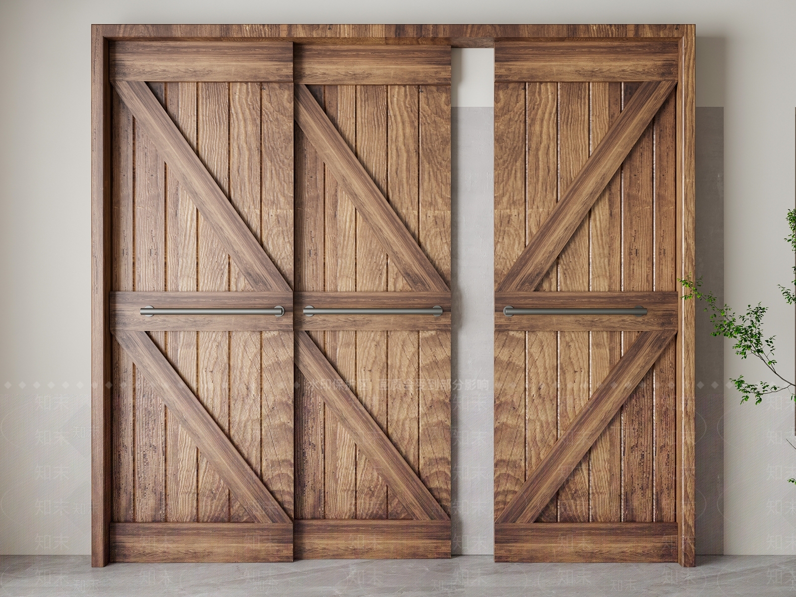 北欧推拉门3D模型下载【ID:1185738257】