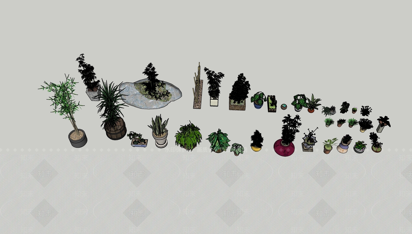 盆栽SU模型下载【ID:1185739806】