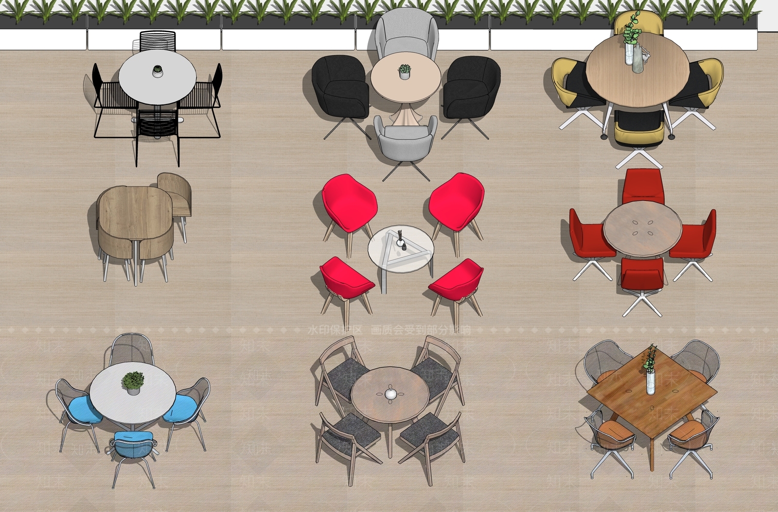 现代餐椅SU模型下载【ID:1185743599】