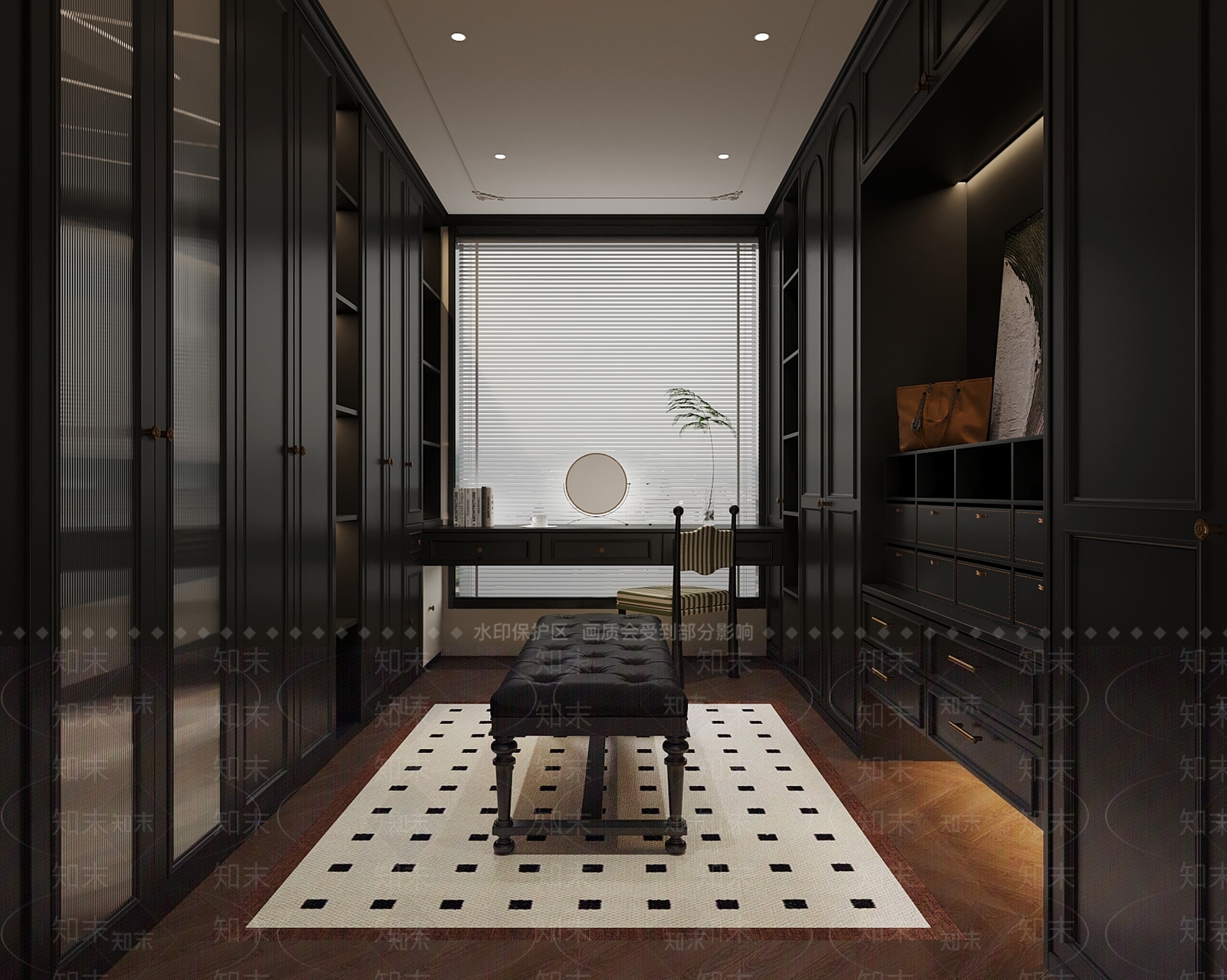 法式衣帽间3D模型下载【ID:1185743715】