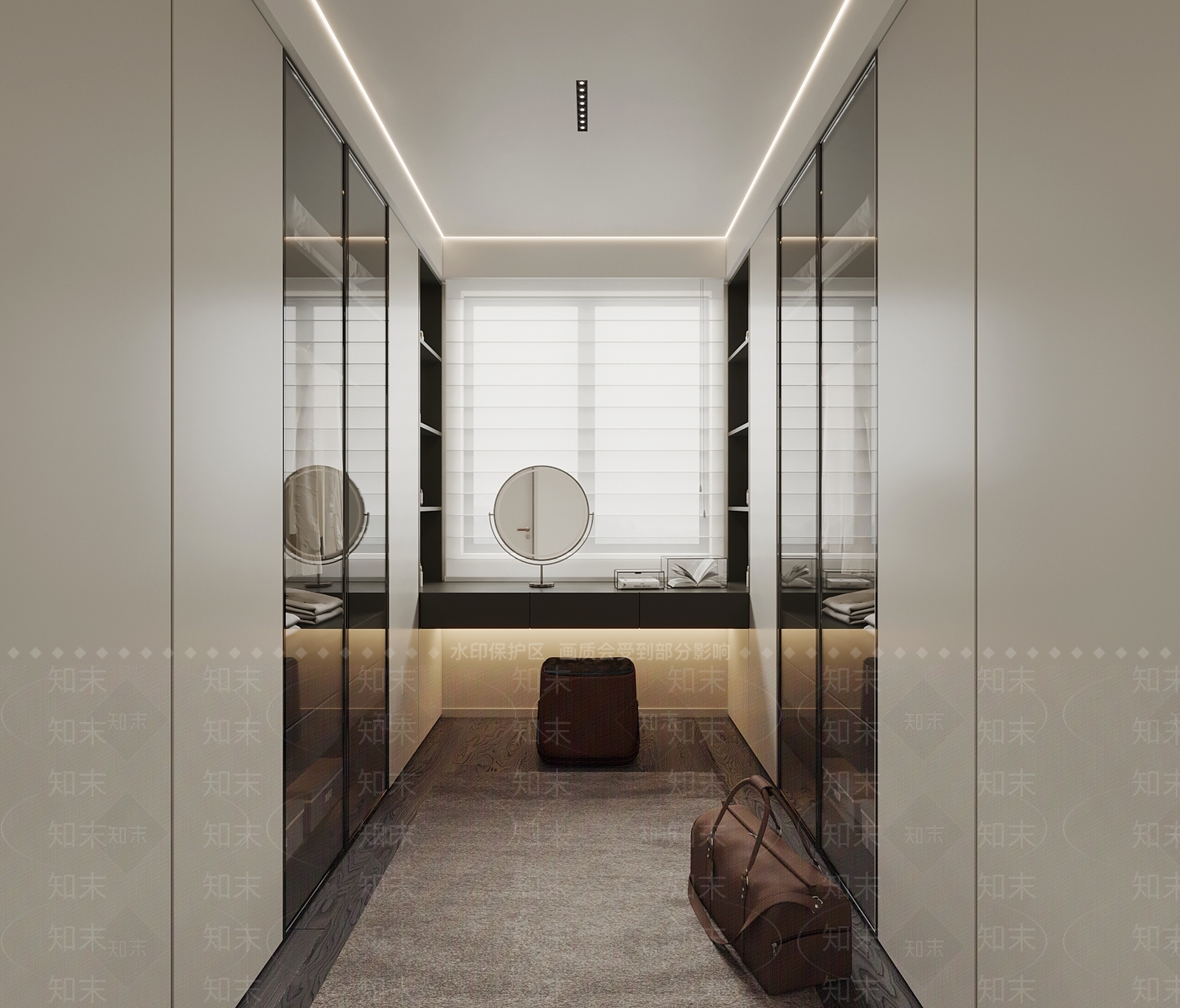 现代衣帽间3D模型下载【ID:1185743857】