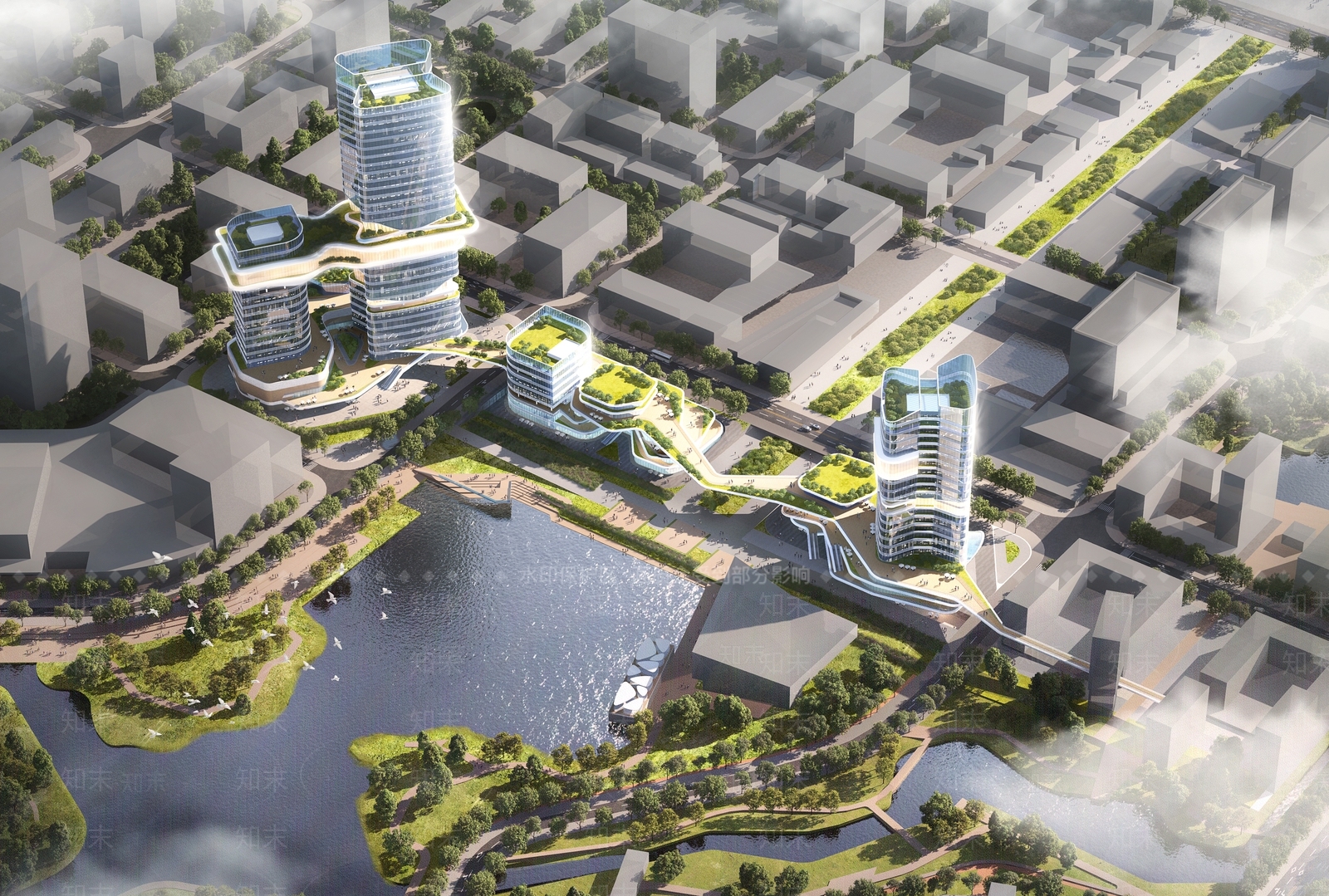 现代办公楼SU模型下载【ID:1185744517】