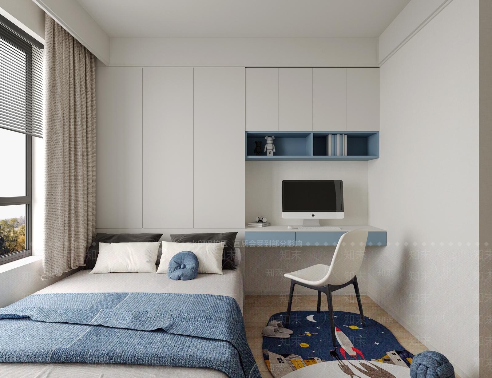 现代榻榻米卧室3D模型下载【ID:1185744960】