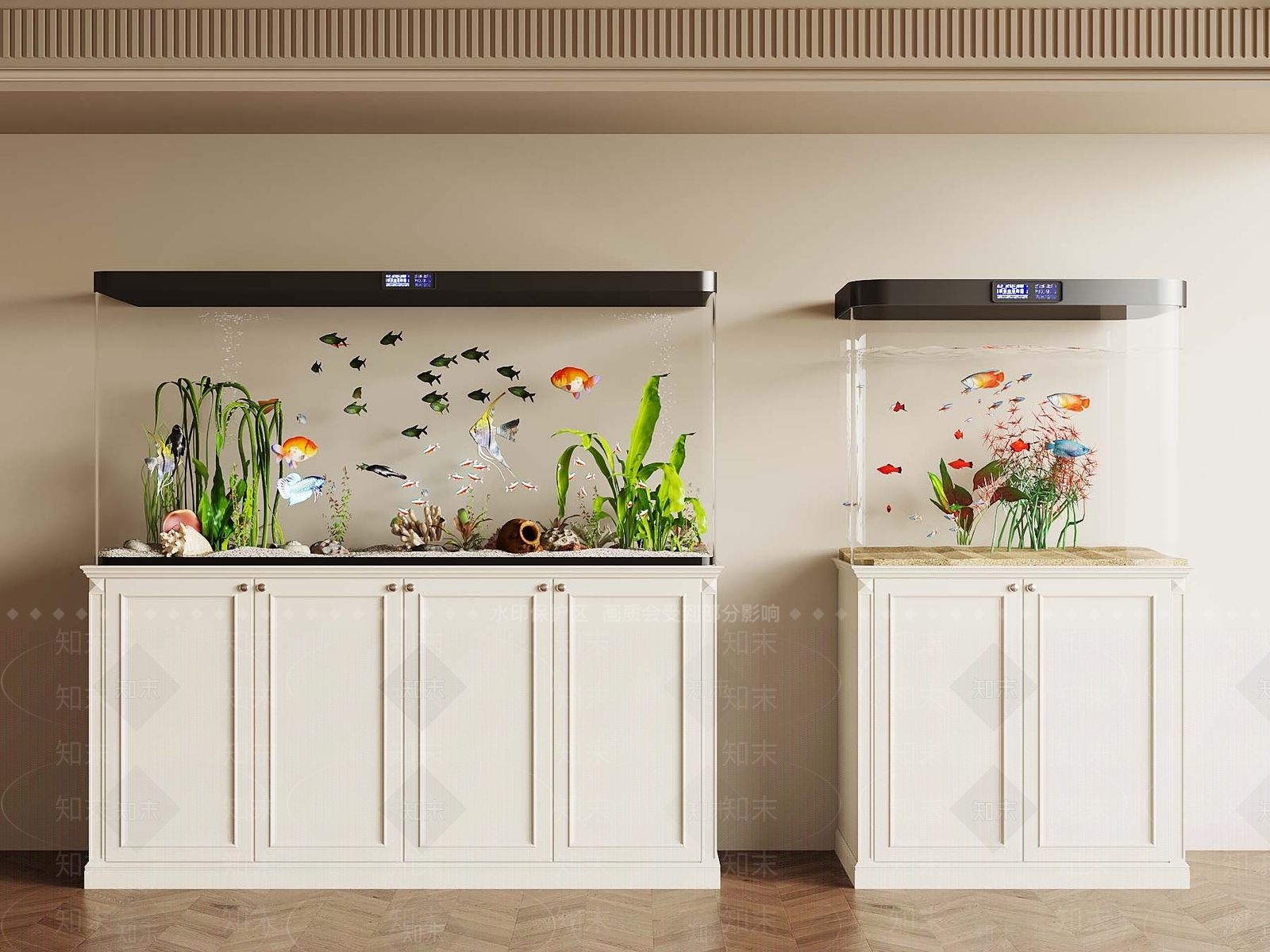 法式鱼缸3D模型下载【ID:1185746157】