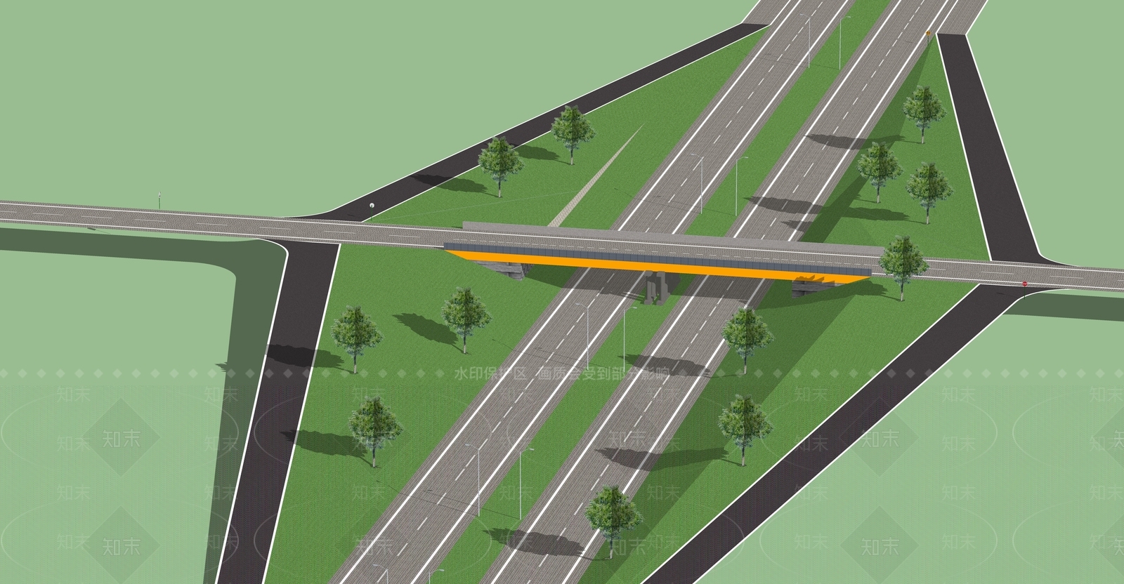 现代道路SU模型下载【ID:1185753833】